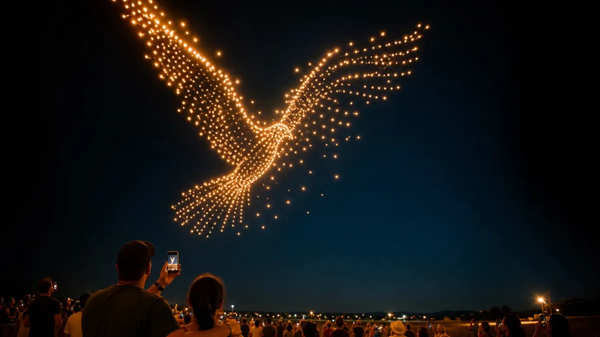 Drone art show : les secrets des spectacles de lumière